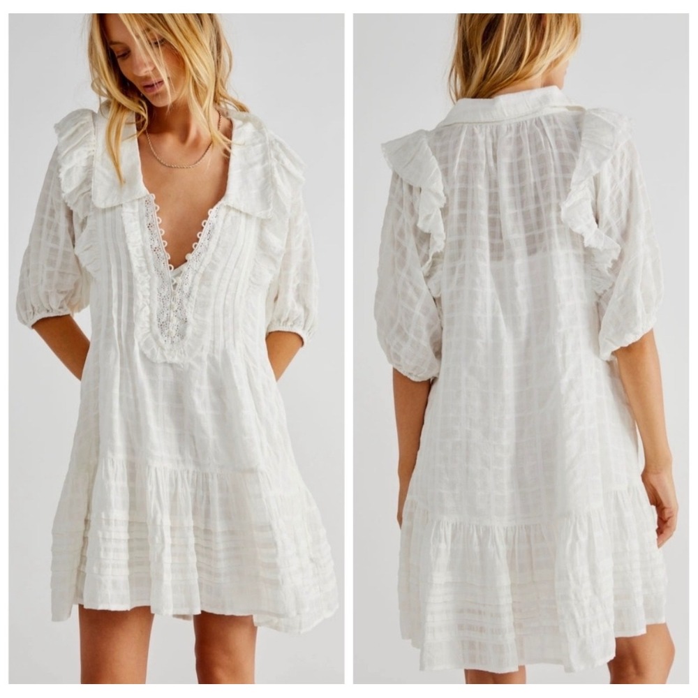 Free People Elora White Mini Dress
